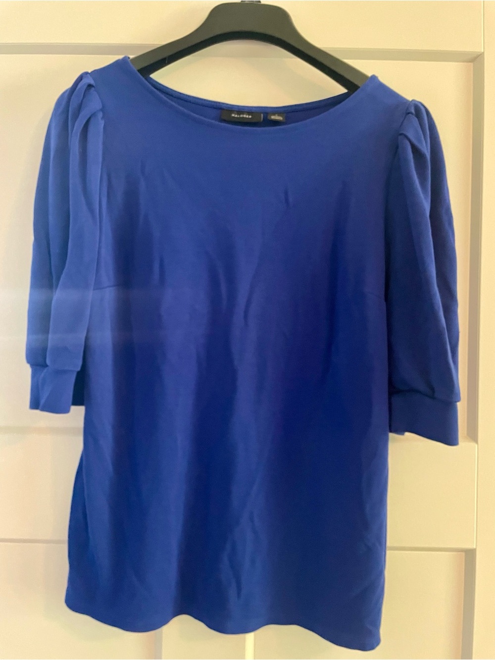 Halogen Royal Blue Top with Puff Sleeves